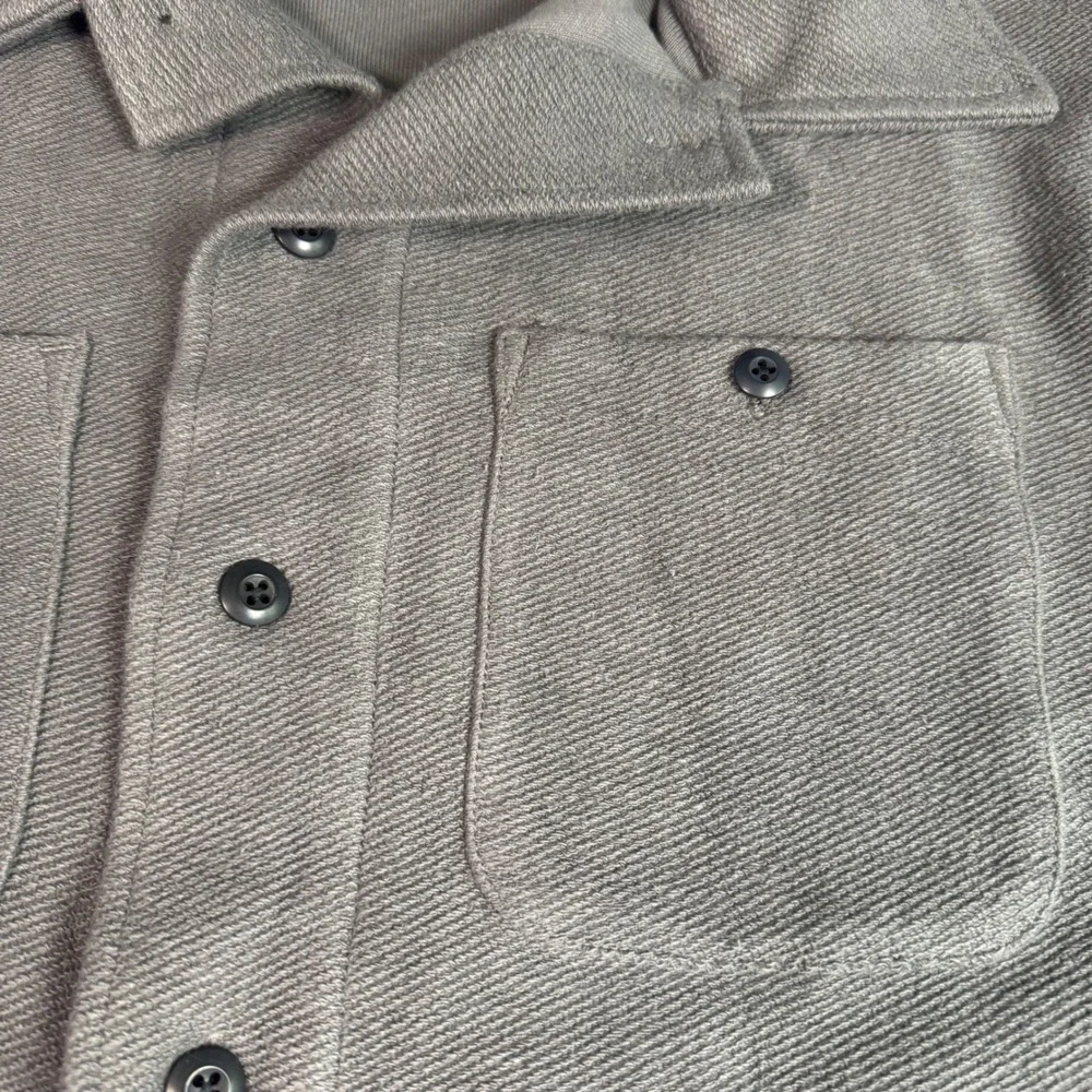 NWOT American Giant Mens French Terry‎ Twill Shacket L Gray Button Up Outdoors